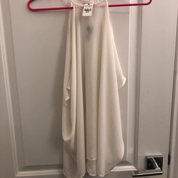 Bare shoulder creamy white blouse - Picture 2 of 3